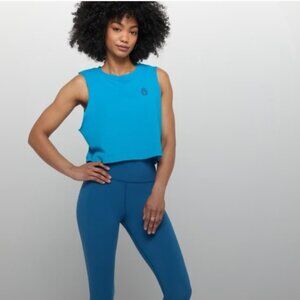 SPIRITUAL GANGSTER HAMSA CALLIE CROP TANK---AZUL---*NWT*